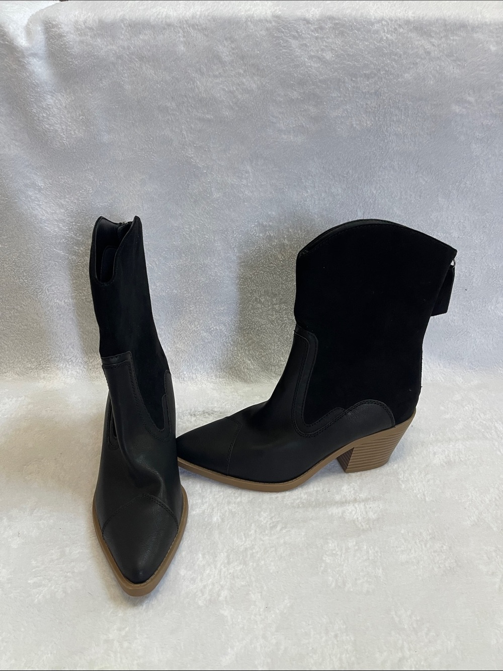 Wonderly Lawler Black Heeled Ankle Boots